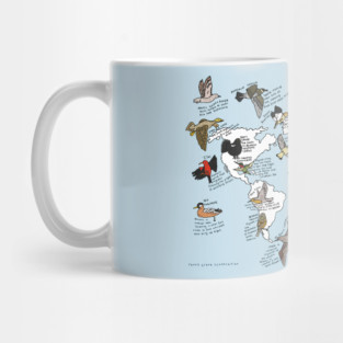 Bird migration map Mug