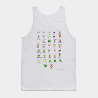 Baby size chart - fruit and veg Tank Top