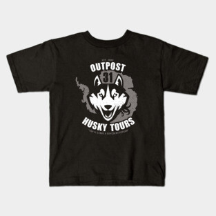 Husky Dog: Outpost 31 Tours Kids T-Shirt