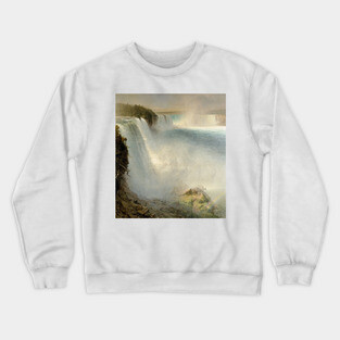 Niagara Falls, from the American Side by Frederic Edwin Church Crewneck Sweatshirt