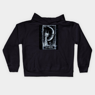 The Moon tarot card art by Gus Fink Kids Hoodie