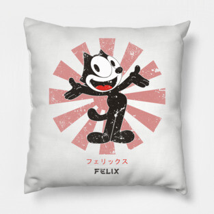 Felix The Cat Retro Japanese Pillow