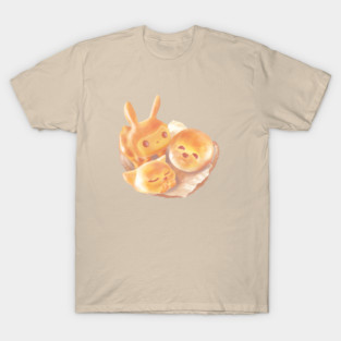 Bread Friends – Bunny, Dog & Cat Trio T-Shirt