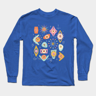 Mid Century Vintage Clocks Long Sleeve T-Shirt