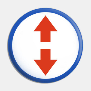 Don't look up or down Pin