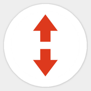 Don't look up or down Sticker