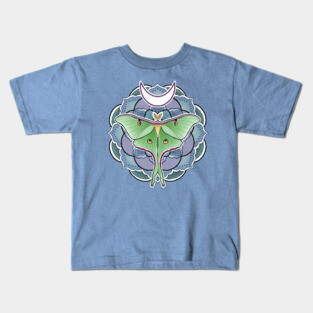 Mandala Luna Moth Kids T-Shirt