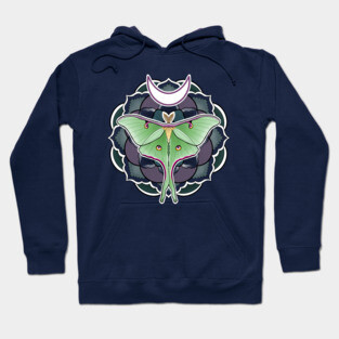 Mandala Luna Moth Hoodie