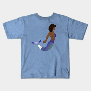 Black Amputee Mermaid Kids T-Shirt