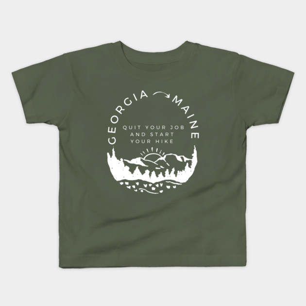 Appalachian Trail Georgia to Maine Kids T-Shirt by Camp Happy Hour