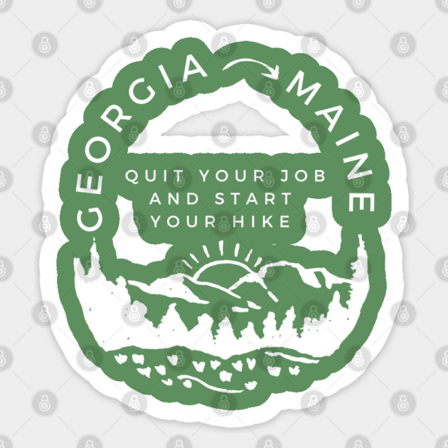 Appalachian Trail Georgia to Maine Sticker by Camp Happy Hour