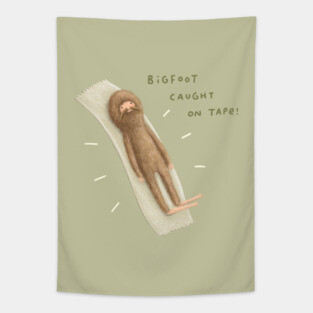 Bigfoot Caught on Tape Tapestry