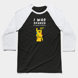 Infinity gauntlet snap (spared, White, with gauntlet) Baseball T-Shirt