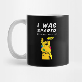 Infinity gauntlet snap (spared, White, with gauntlet) Mug