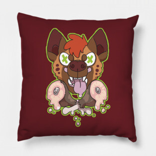 Hyena & Crossbones Pillow