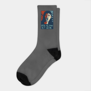 Don't look up sticker obama style Socks
