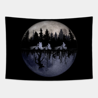Stranger Things The Upside Down Moon Graphic Tapestry