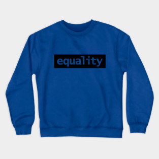 Minimal Typography Equality Black Stripe Crewneck Sweatshirt