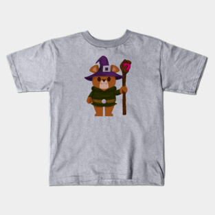 A BEAR MAGICIAN ADVENTURER Kids T-Shirt