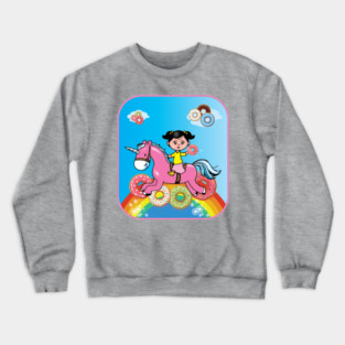 Unicorns and Donuts Crewneck Sweatshirt