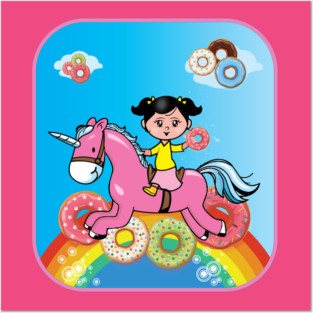 Unicorns and Donuts Posters and Art
