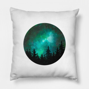 Green galaxy Pillow