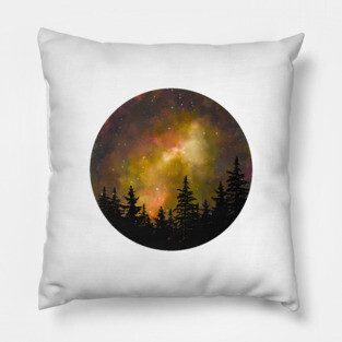 Orange galaxy Pillow