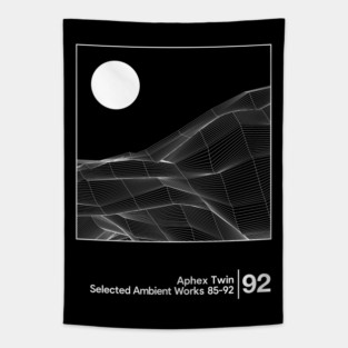 Aphex Twin - Selected Ambient Works / Minimalist Style Graphic Design Tapestry