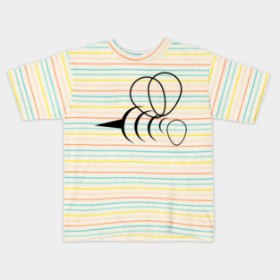 Bee Lineart Kids T-Shirt