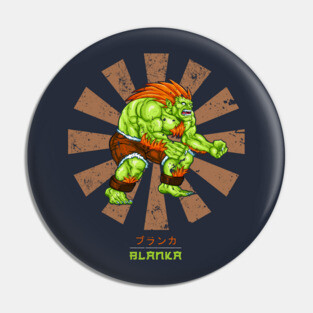 Blanka Street Fighter Retro Japanese Pin