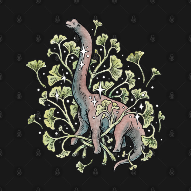 Brachio Ginkgo Botanical Dinosaur by Sharon Wegner-Larsen