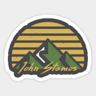 John Stamos - Retro Mountain Sunset Magnet