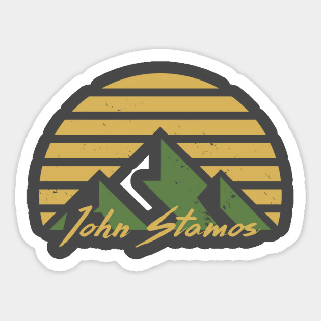 John Stamos - Retro Mountain Sunset Magnet by DankyDevito