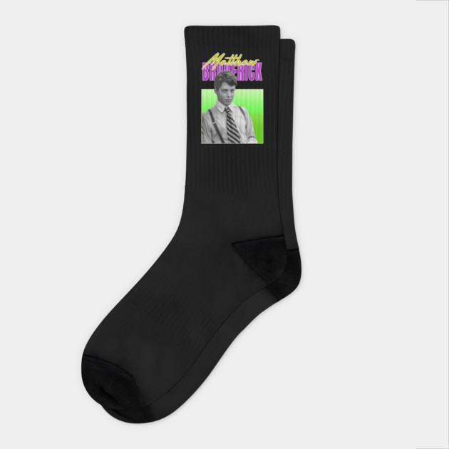 Matthew Broderick 80s Vintage Style Socks by DankyDevito