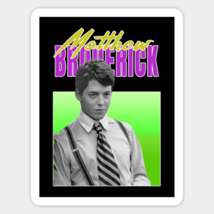 Matthew Broderick 80s Vintage Style Sticker
