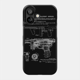 Thompson Submachine Gun Patent White Phone Case