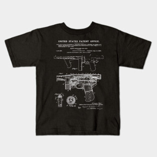 Thompson Submachine Gun Patent White Kids T-Shirt