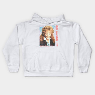 Reba McEntire // Vintage Faded 80s Style Fan Design Kids Hoodie