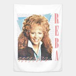 Reba McEntire // Vintage Faded 80s Style Fan Design Tapestry