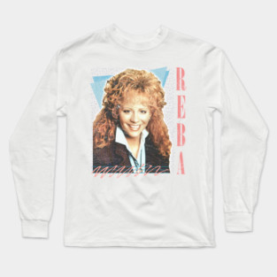 Reba McEntire // Vintage Faded 80s Style Fan Design Long Sleeve T-Shirt