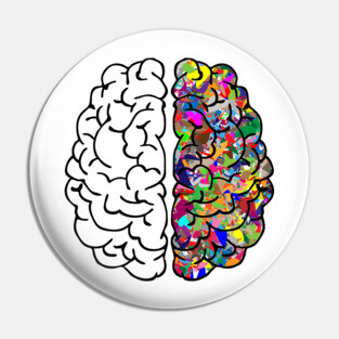 Art Brain Pin