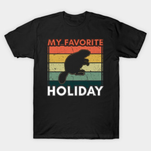 Retro Groundhog Favorite Holiday Groundhog Day T-Shirt