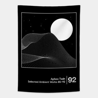 Aphex Twin - Selected Ambient Works / Minimalist Style Graphic Design Tapestry