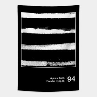 Aphex Twin - Parallel Stripes / Minimalist Style Graphic Design Tapestry
