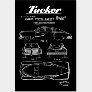 Tucker Automobile Patent White Posters and Art