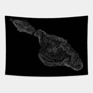 Santa Catalina Island (BW) Tapestry