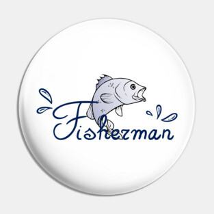 Jumping Fish Fisherman Pin