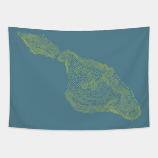 Santa Catalina Island (green) Tapestry
