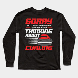 Funny Curling Player Sport Curler Gift Long Sleeve T-Shirt