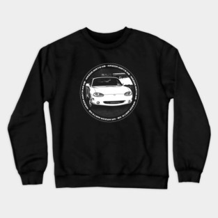 Mazda Miata MX-5 NB Black 'N White 4 (Black Version) Crewneck Sweatshirt